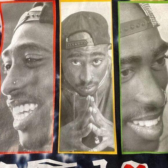 Tupac Poetic Justice tie dye hoodie Sz M 1993 2Pac - Picture 5 of 8